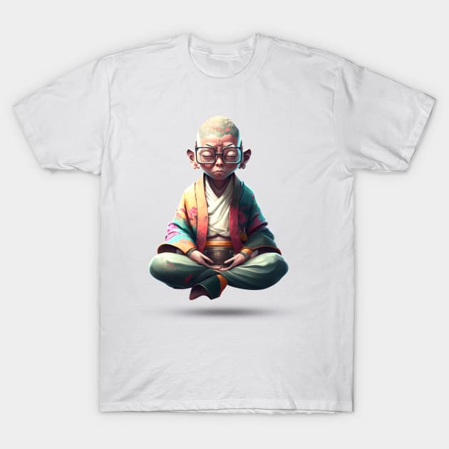 Meditating boy T-Shirt by Meditation Minds 